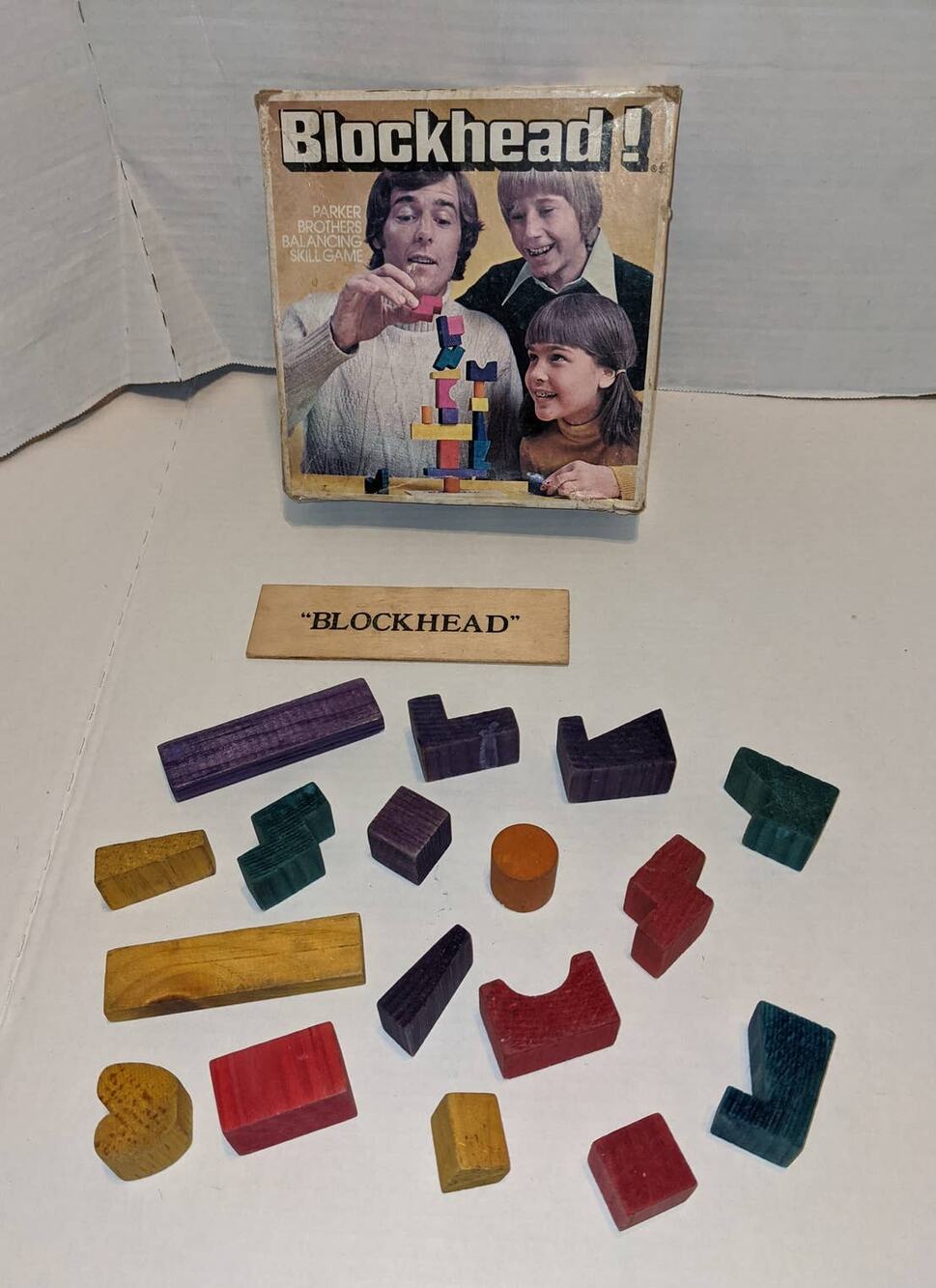 Vintage Parker Bros. Blockhead! #37 Game Balancing Skill Game 1975